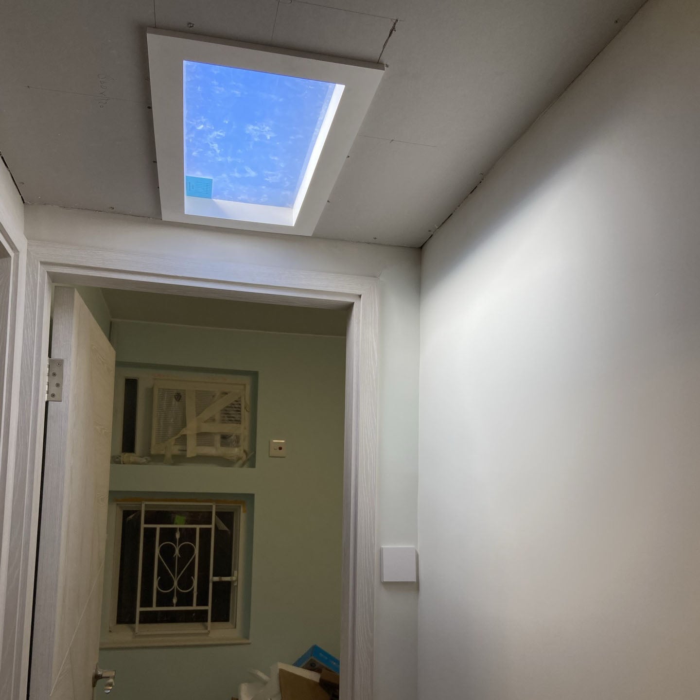 Modern Minimalist Smart Blue Sky Metal LED Flush Mount Ceiling Light for Living Room