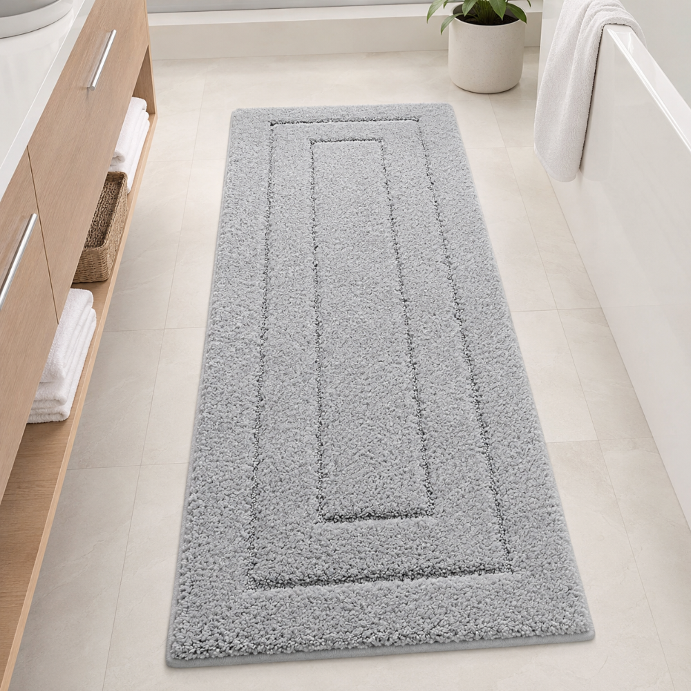 CloudStep Non-Slip Microfiber Bath Mat | Ultra-Absorbent Bathroom Rug for Modern Decor