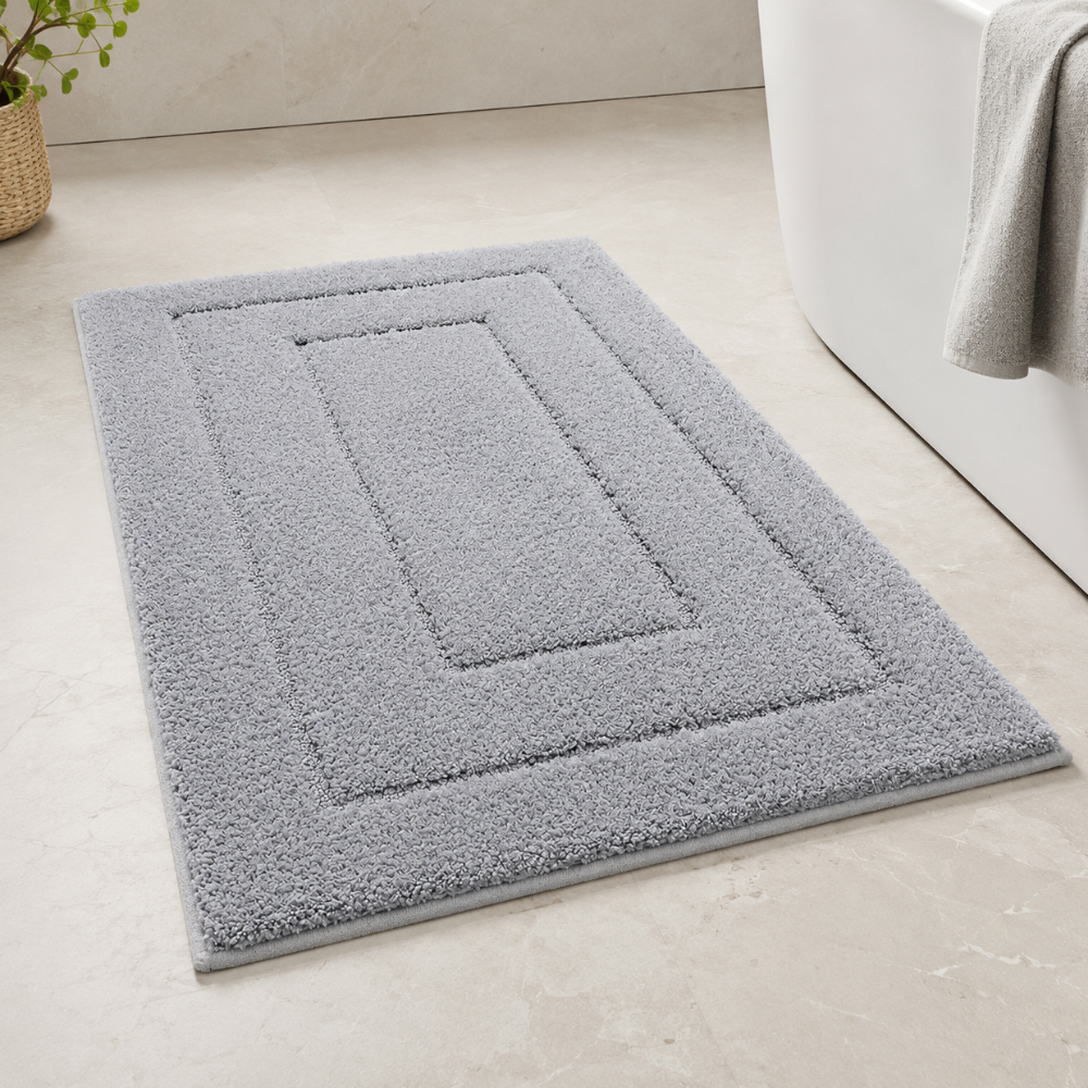 CloudStep Non-Slip Microfiber Bath Mat | Ultra-Absorbent Bathroom Rug for Modern Decor
