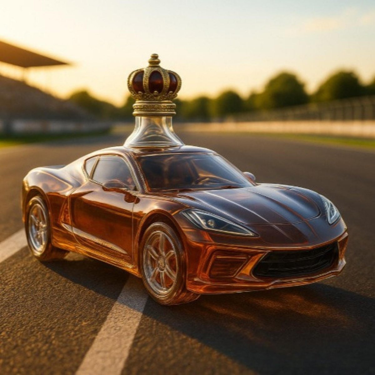 Corsa Sports Car Whiskey Decanter - product photo side