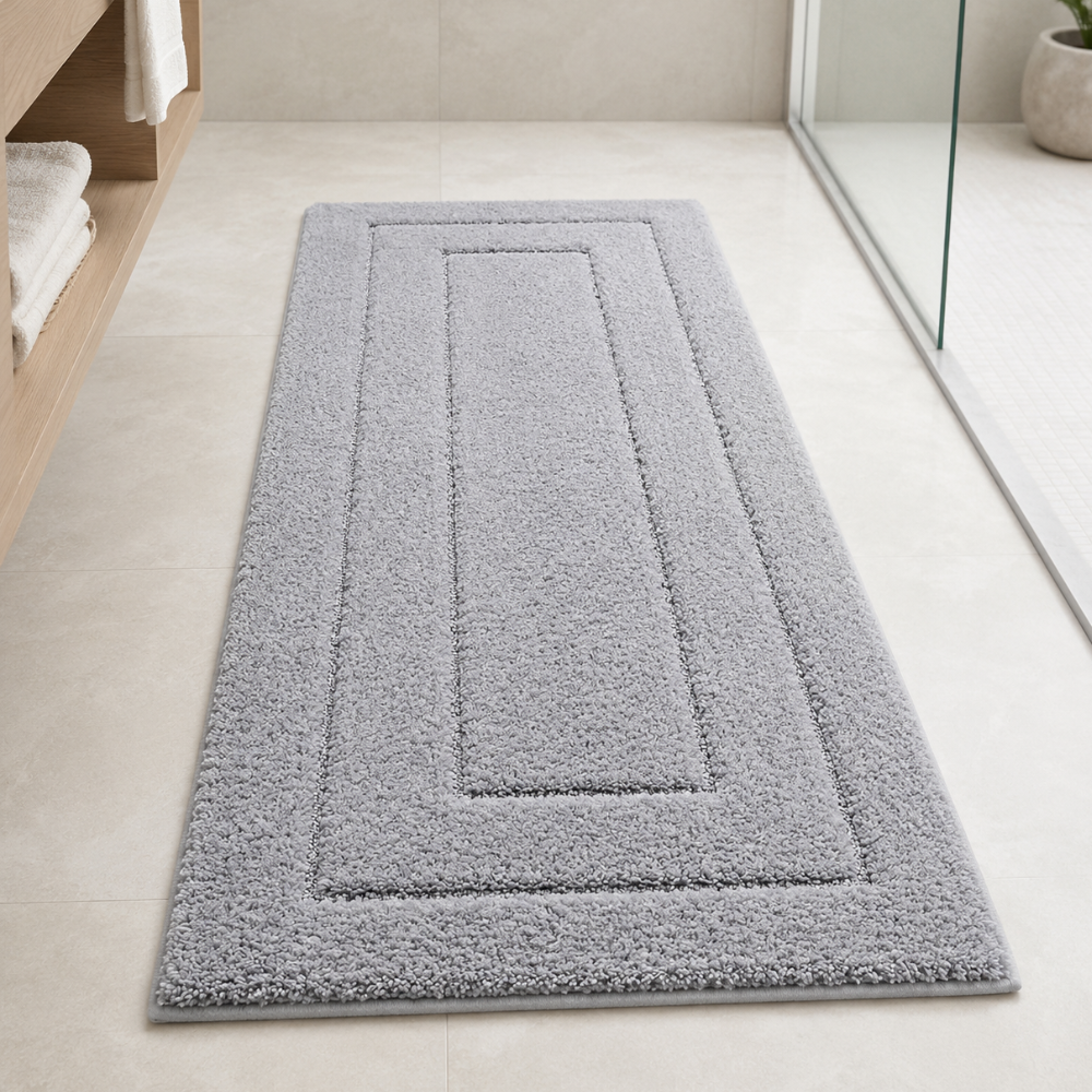 CloudStep Non-Slip Microfiber Bath Mat | Ultra-Absorbent Bathroom Rug for Modern Decor