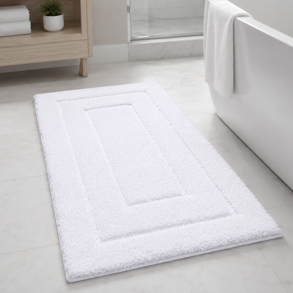 CloudStep Non-Slip Microfiber Bath Mat | Ultra-Absorbent Bathroom Rug for Modern Decor