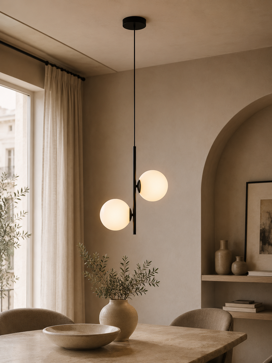 Perla Opal Globe Pendant