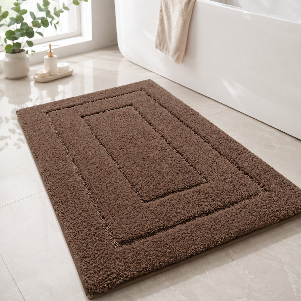 CloudStep Non-Slip Microfiber Bath Mat | Ultra-Absorbent Bathroom Rug for Modern Decor