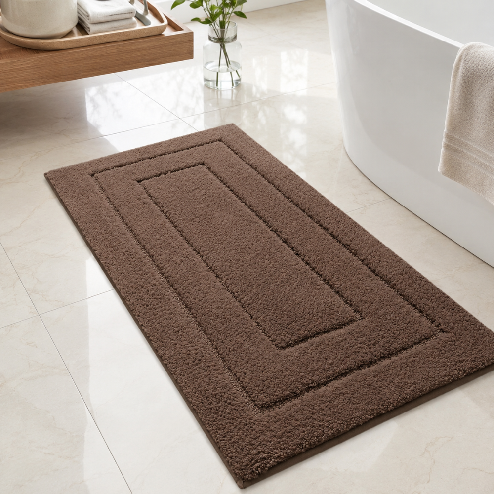 CloudStep Non-Slip Microfiber Bath Mat | Ultra-Absorbent Bathroom Rug for Modern Decor