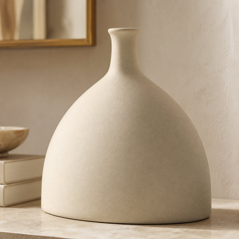 Vase en céramique simple, arrangement de fleurs séchées, ornement de décoration d'intérieur, vases d'art pour salon B