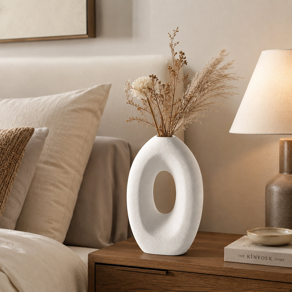 Vase en céramique de style Ins, ornements pour compositions florales, fleurs et fleurs séchées A