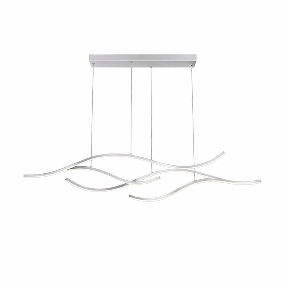 Curved LED Pendant Light Wavy LED Metal Ceiling Light