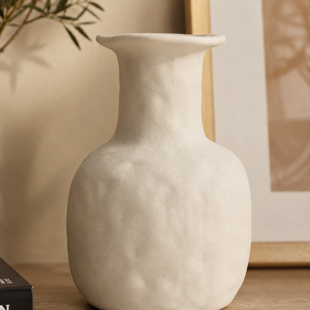Vase en céramique simple pour fleurs séchées, décoration d'intérieur, ornement pour salon, vases d'art G