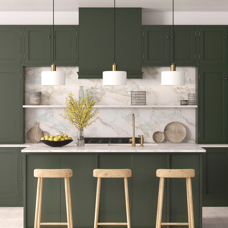 Aria Chiara Glass Drum Pendant Light