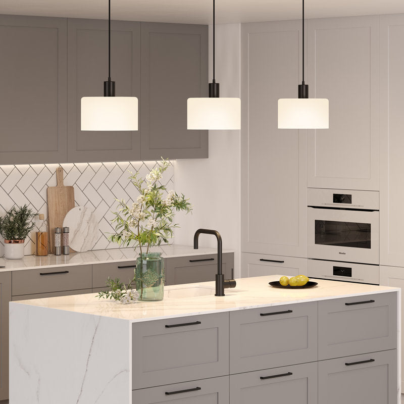 Aria Chiara Glass Drum Pendant Light