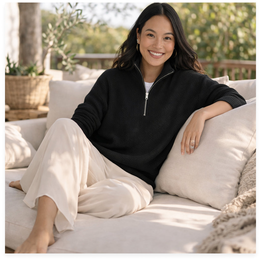 Cashmere Half Zip