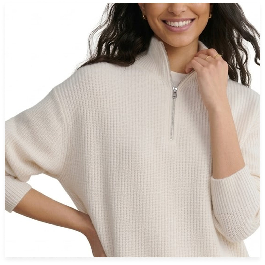Cashmere Half Zip