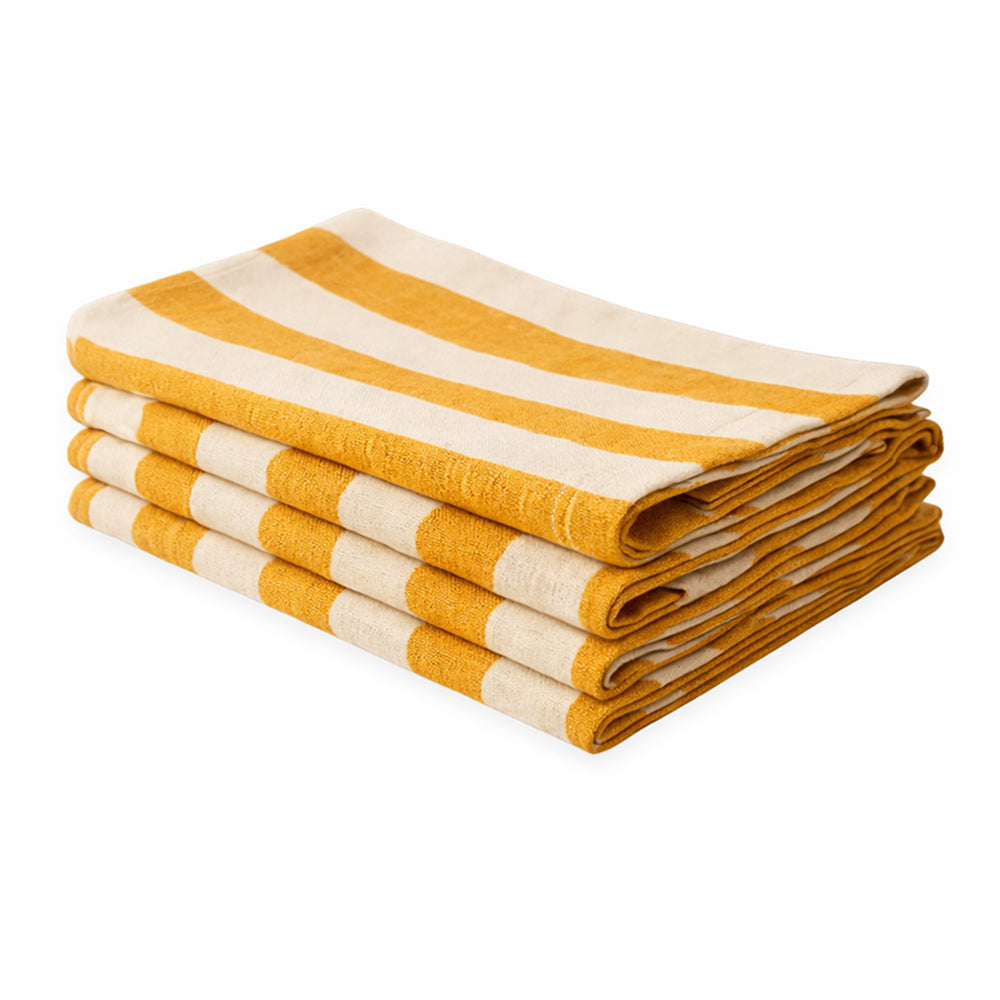 Painterly Stripe Linen Placemats (Set of 4)