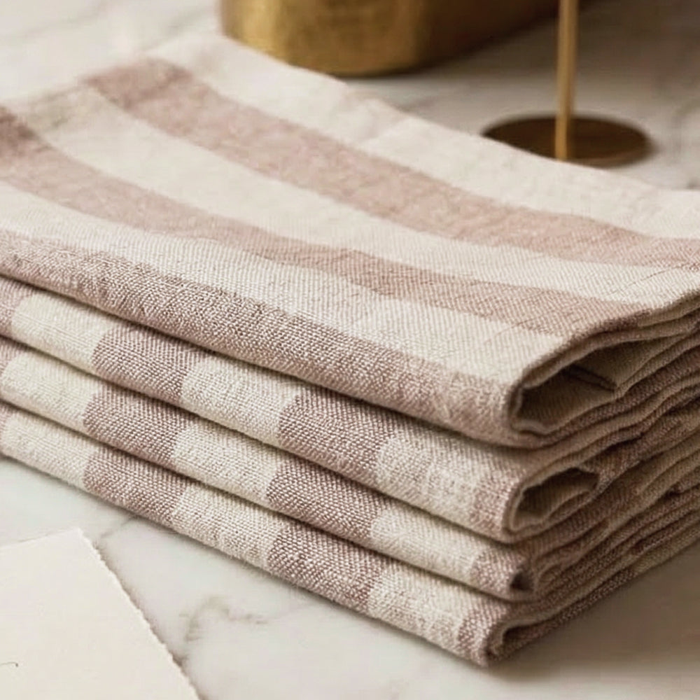 Painterly Stripe Linen Placemats (Set of 4)