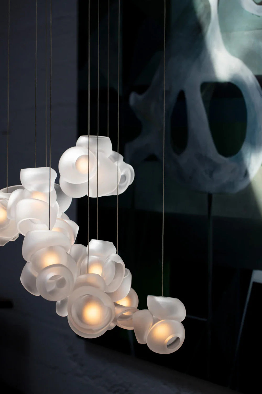 Koli Art Glass Bloom Cluster Chandelier