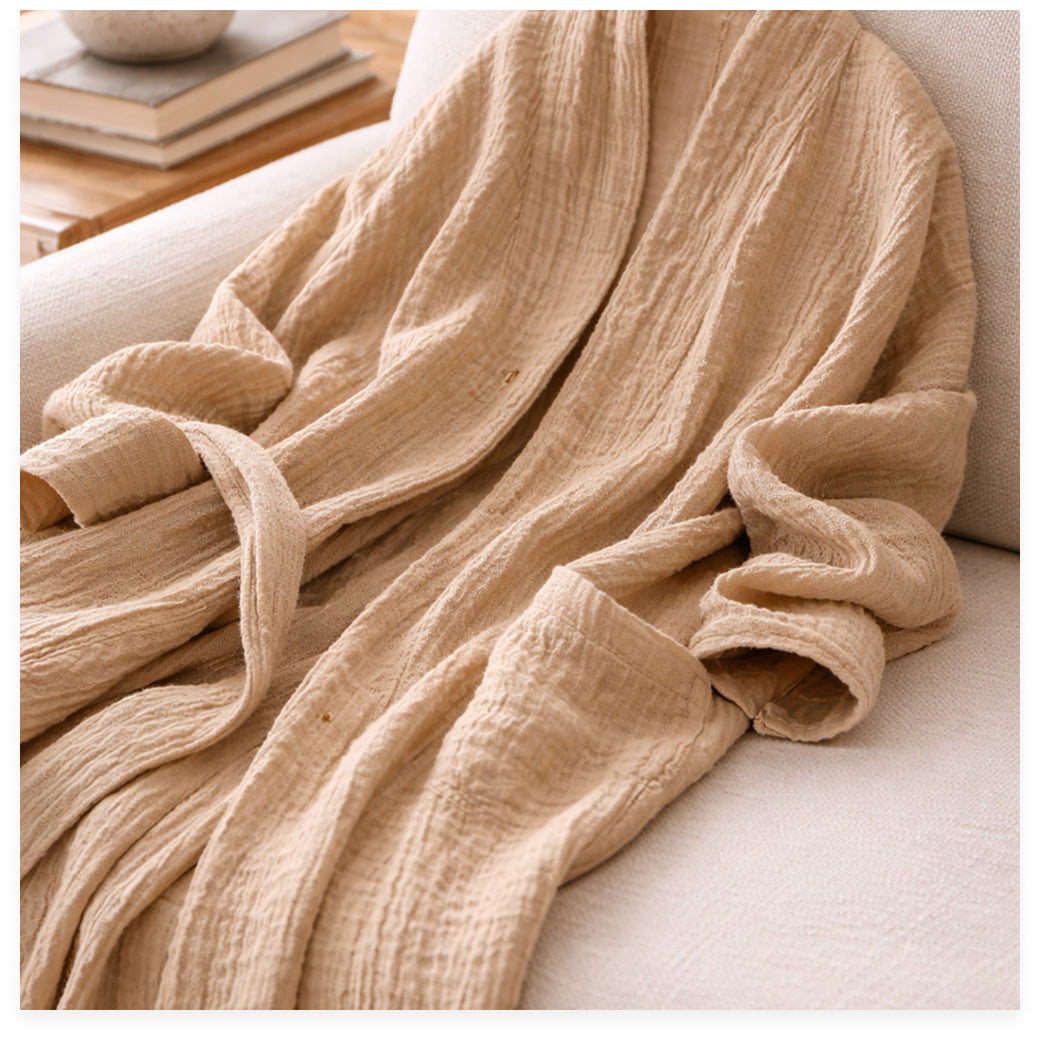 Joy 4- Layered Kimono Robe - 100% Turkish Cotton