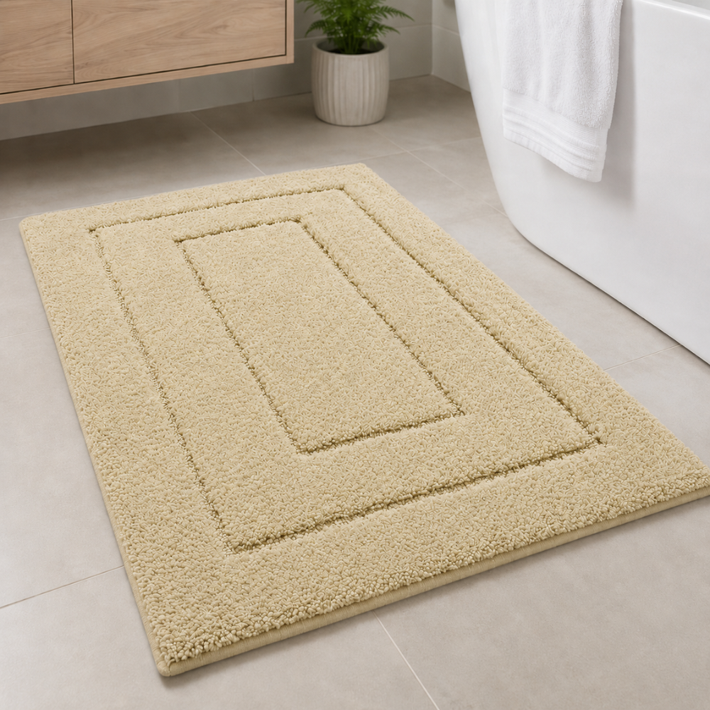 CloudStep Non-Slip Microfiber Bath Mat | Ultra-Absorbent Bathroom Rug for Modern Decor