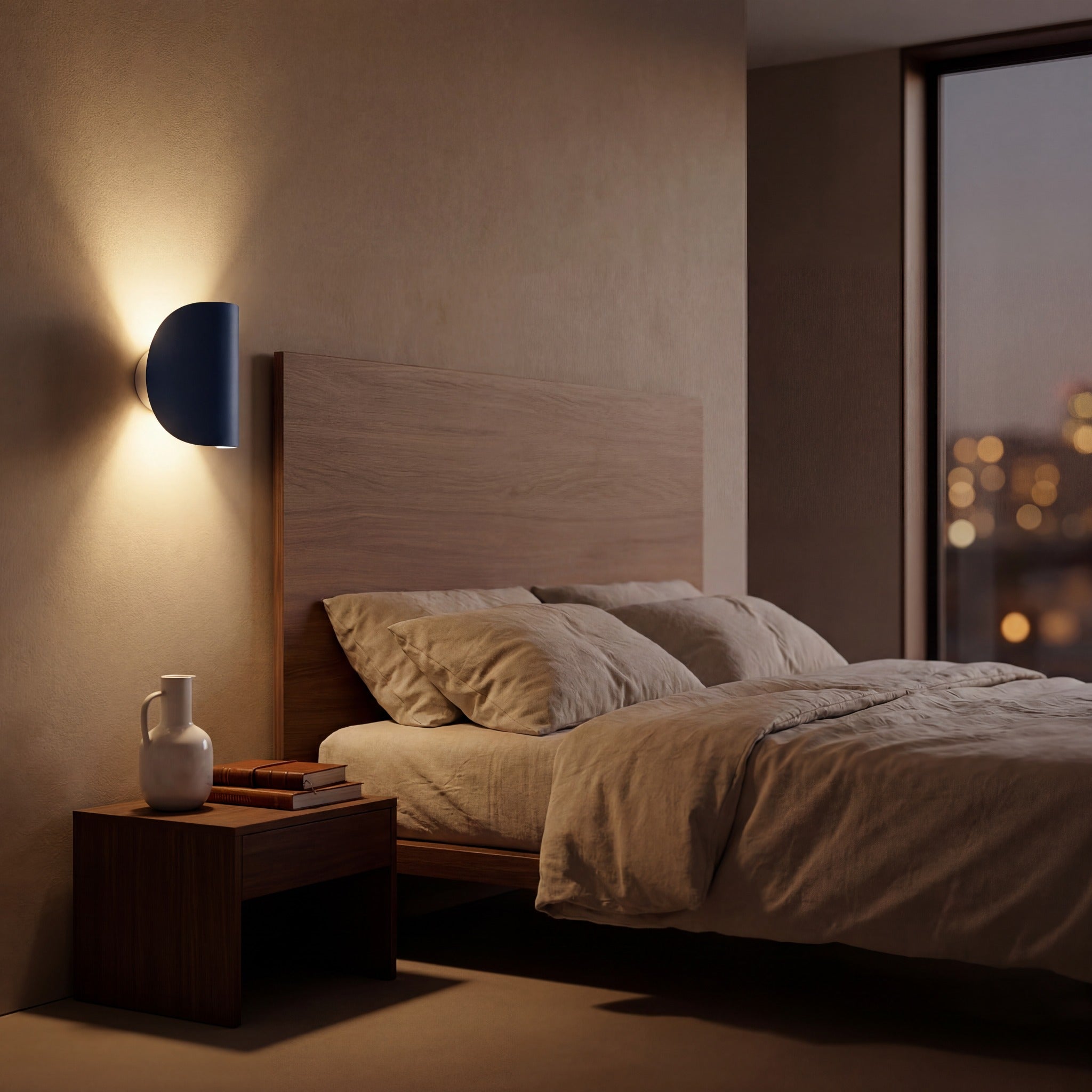Doppia Luce - Blu Navy - Italian Bedroom Evening