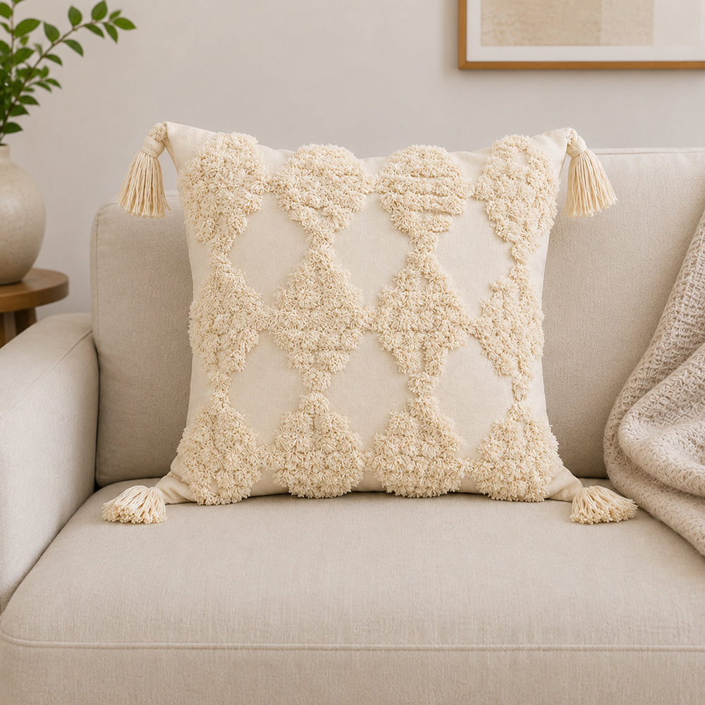 Orvella Tufted Tassel Pillow