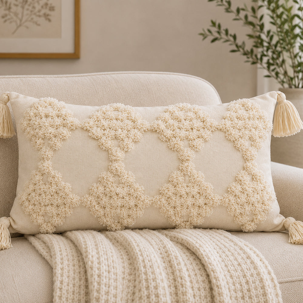 Orvella Tufted Tassel Pillow