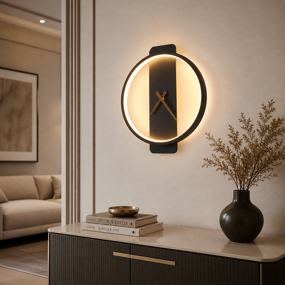 Avelor Halo Wall Clock Light