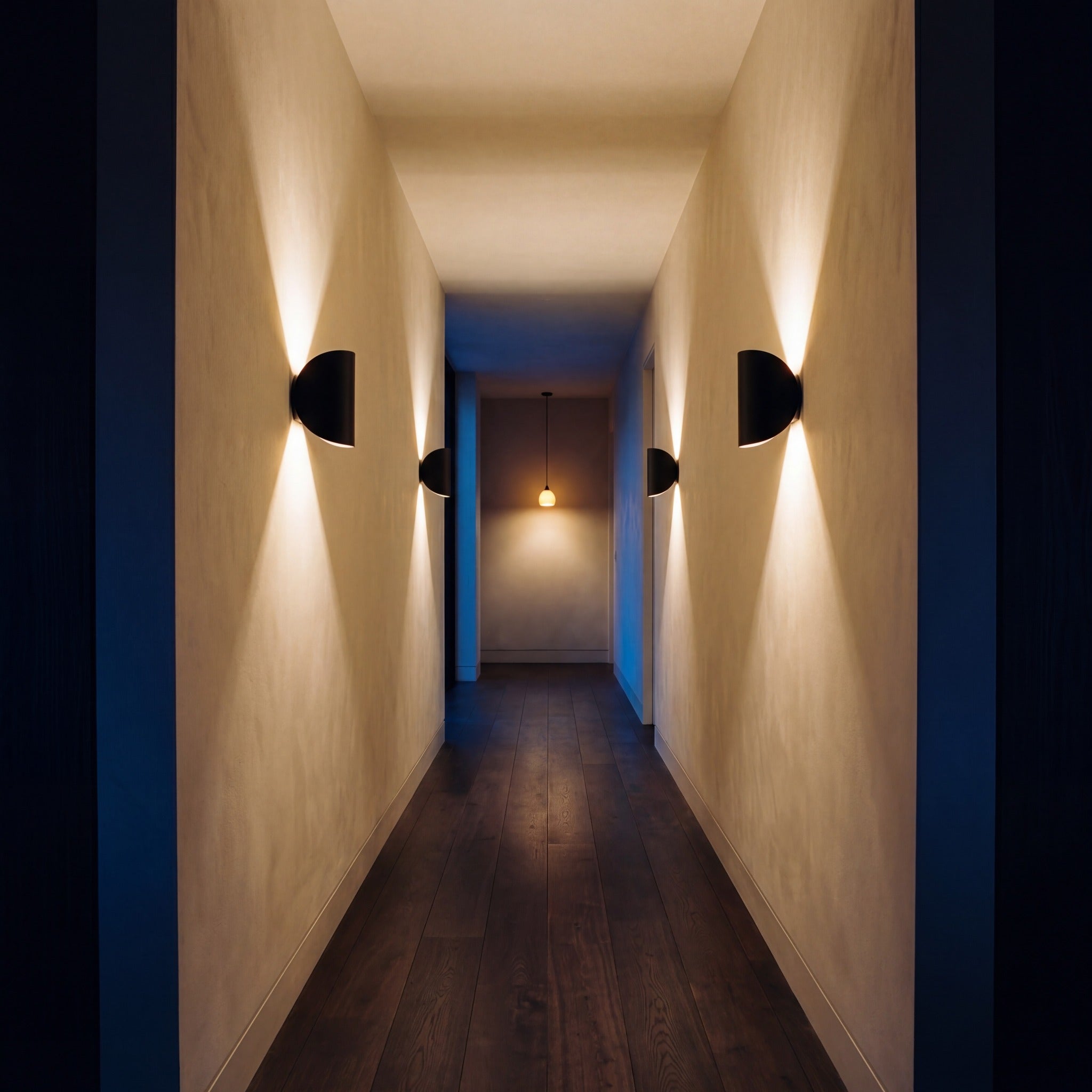 Doppia Luce - Nero - Italian Hallway Symmetric Pair