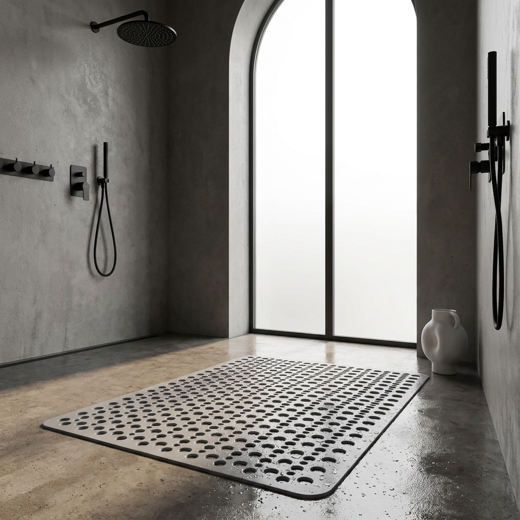 Acquasicura Shower Mat - Gray - Contemporary Minimalist Bathroom