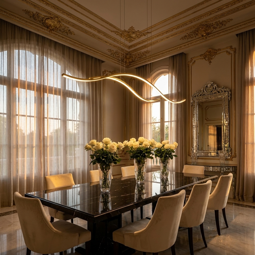 Aurelia Cascata Pendant - Gold - Grand Italian Dining Hall