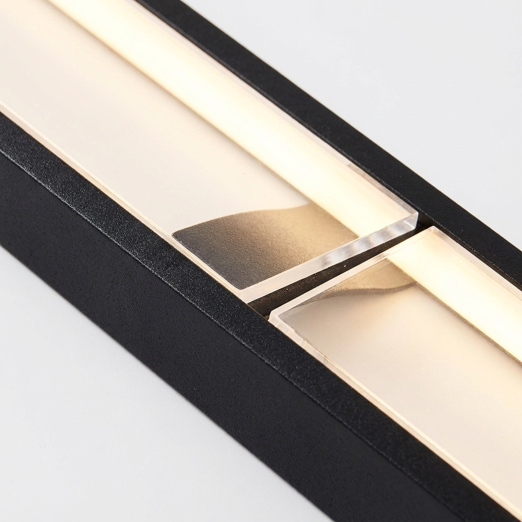 Stelo Luminoso - Matte Black - LED Channel Macro Detail