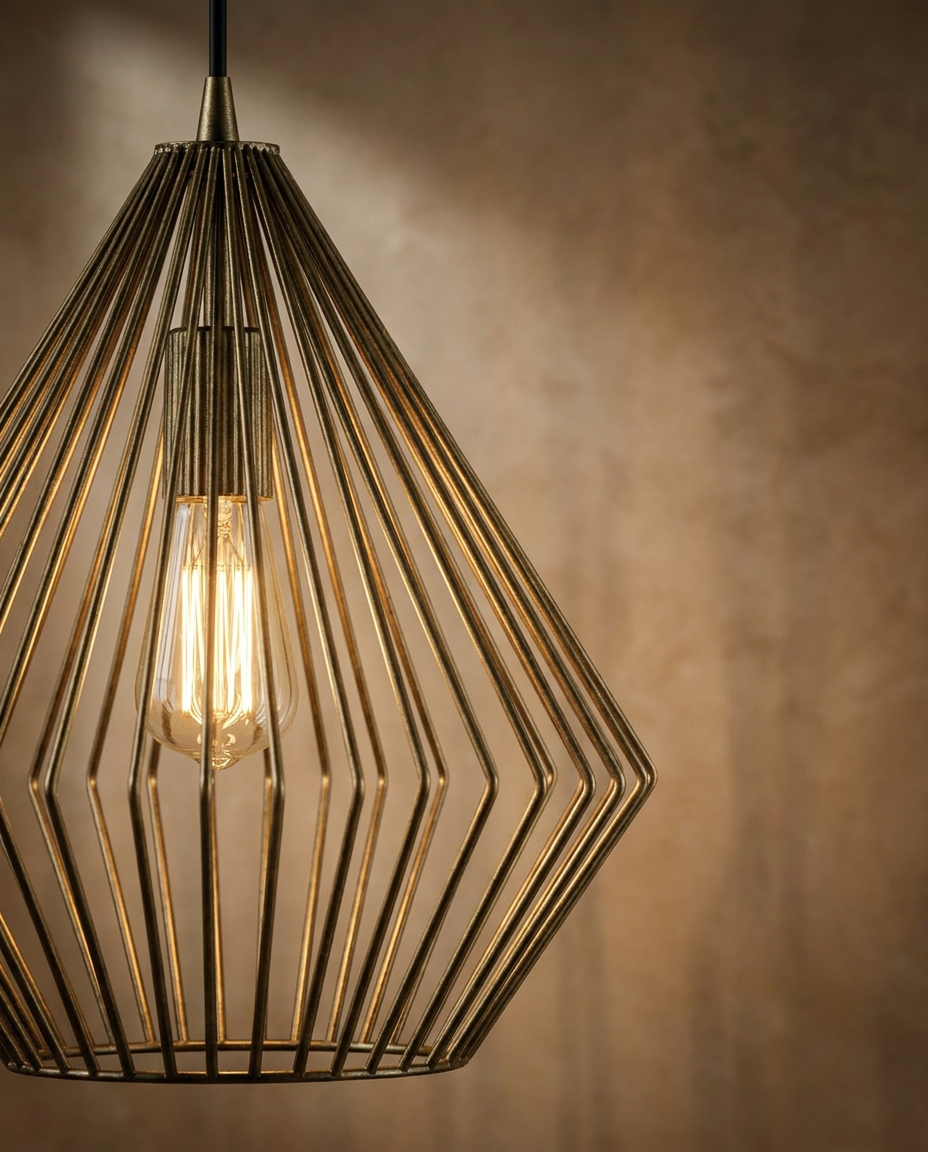 Lanterna Geometrica-Cage Detail-Warm Glow