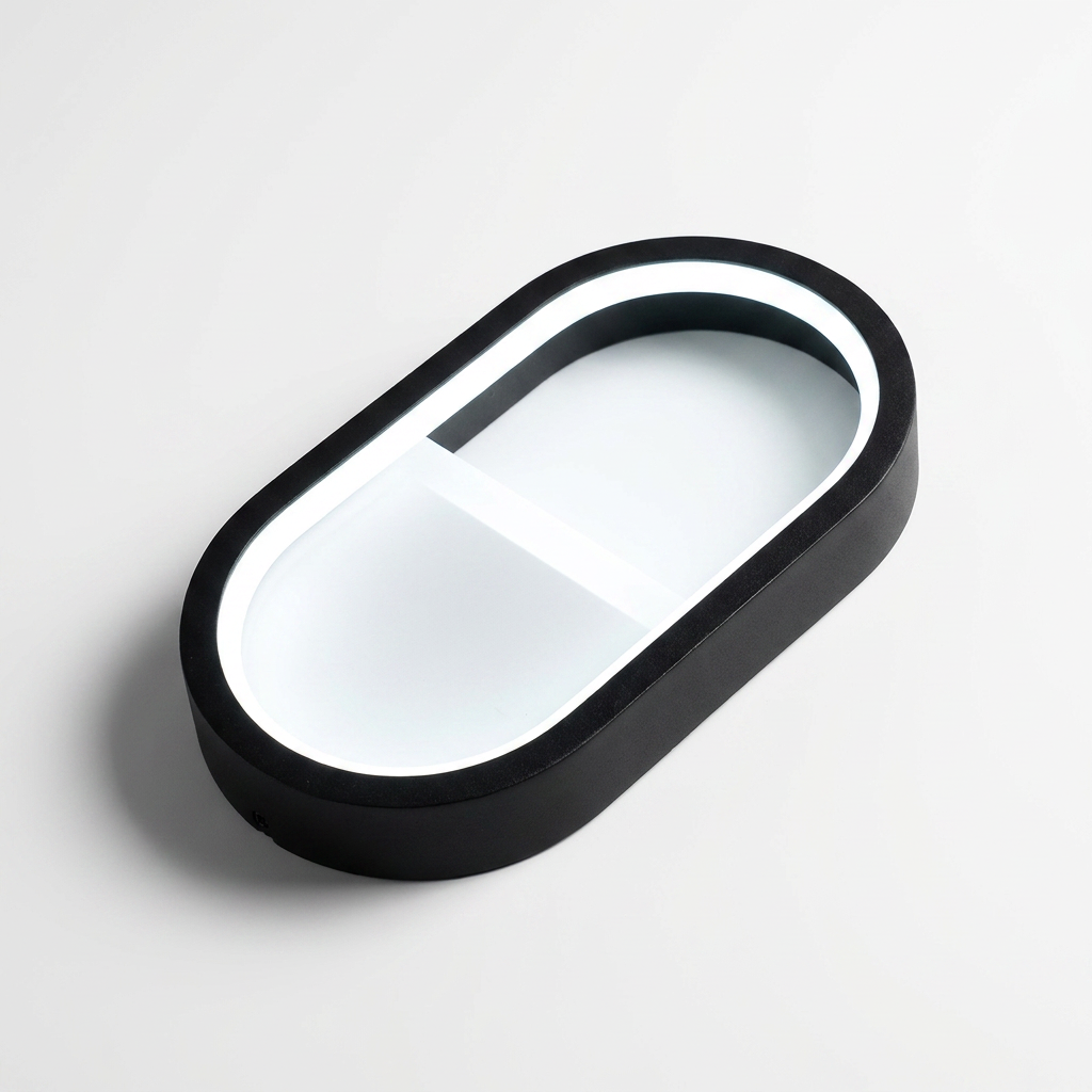 Ovale Luminoso-Black-Cool White-Studio