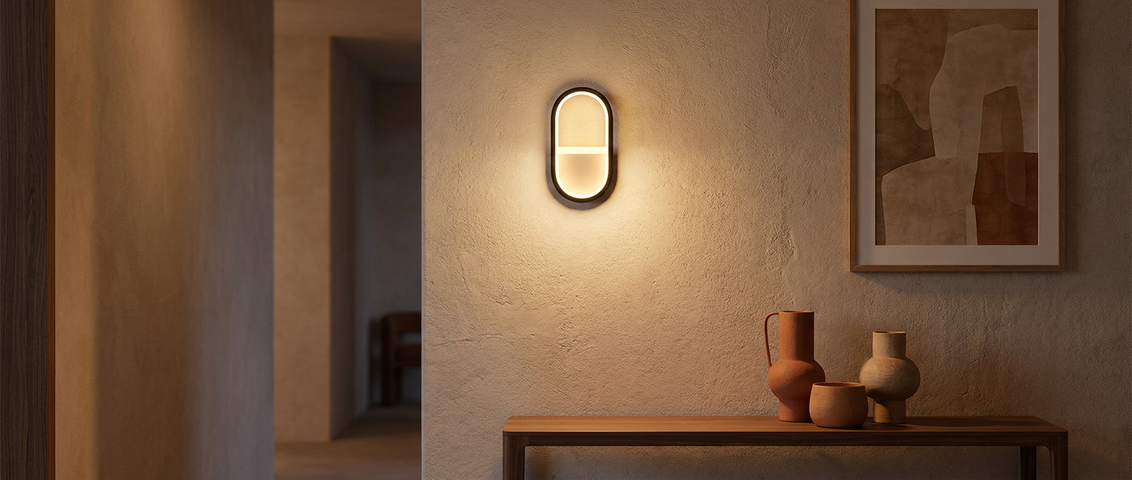 Ovale Luminoso-Italian Hallway-Dusk Editorial