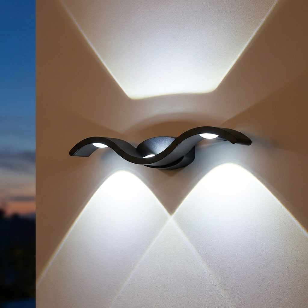 Onda-Black-Cool White-Outdoor Wall