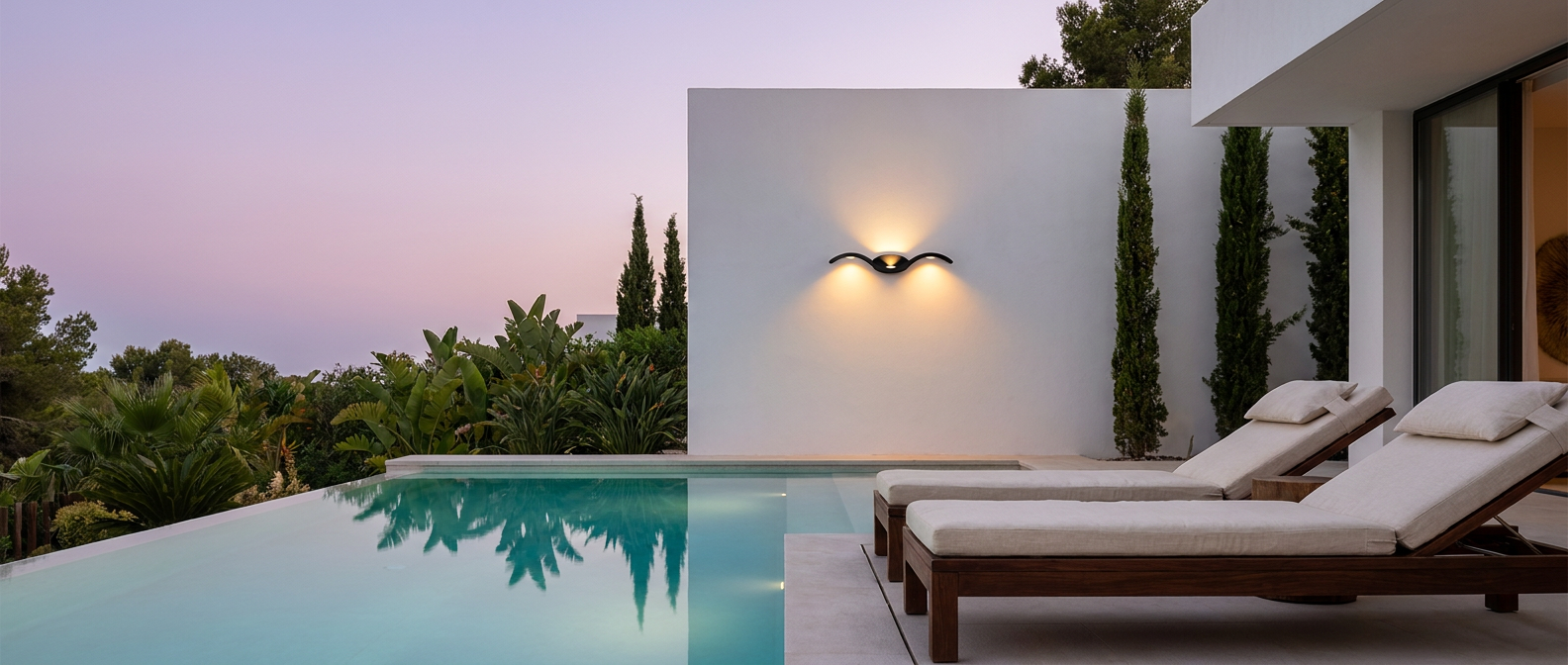 Onda-Poolside Villa-Dusk Editorial