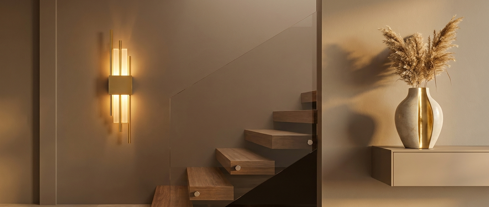 Ramo Dorato Luminoso-Staircase-Gold Editorial