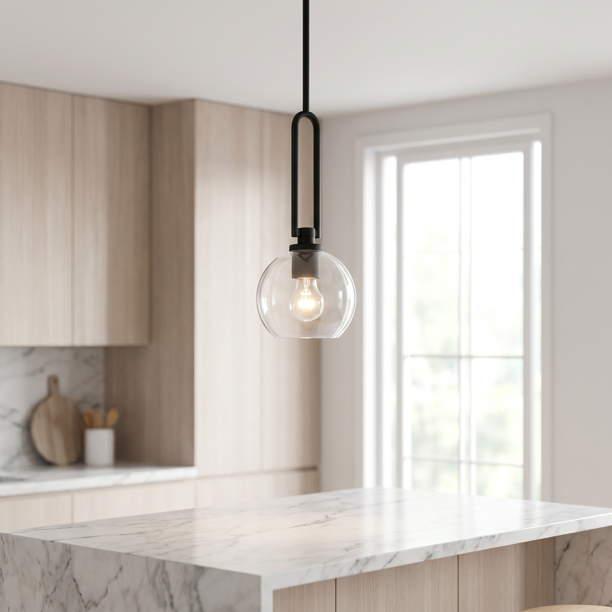 Luna Sospesa-Midnight Black-Kitchen Island