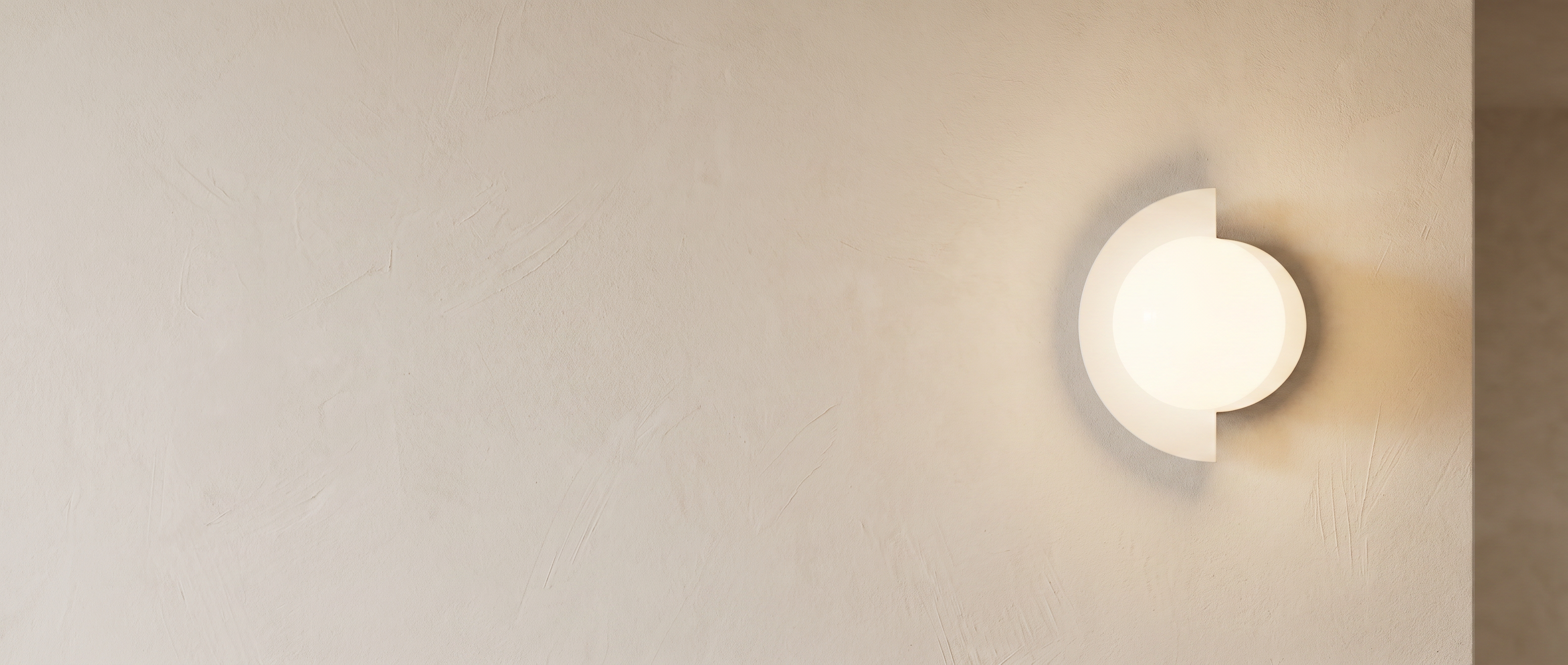 Bolla Lucente glass globe wall sconce widescreen banner