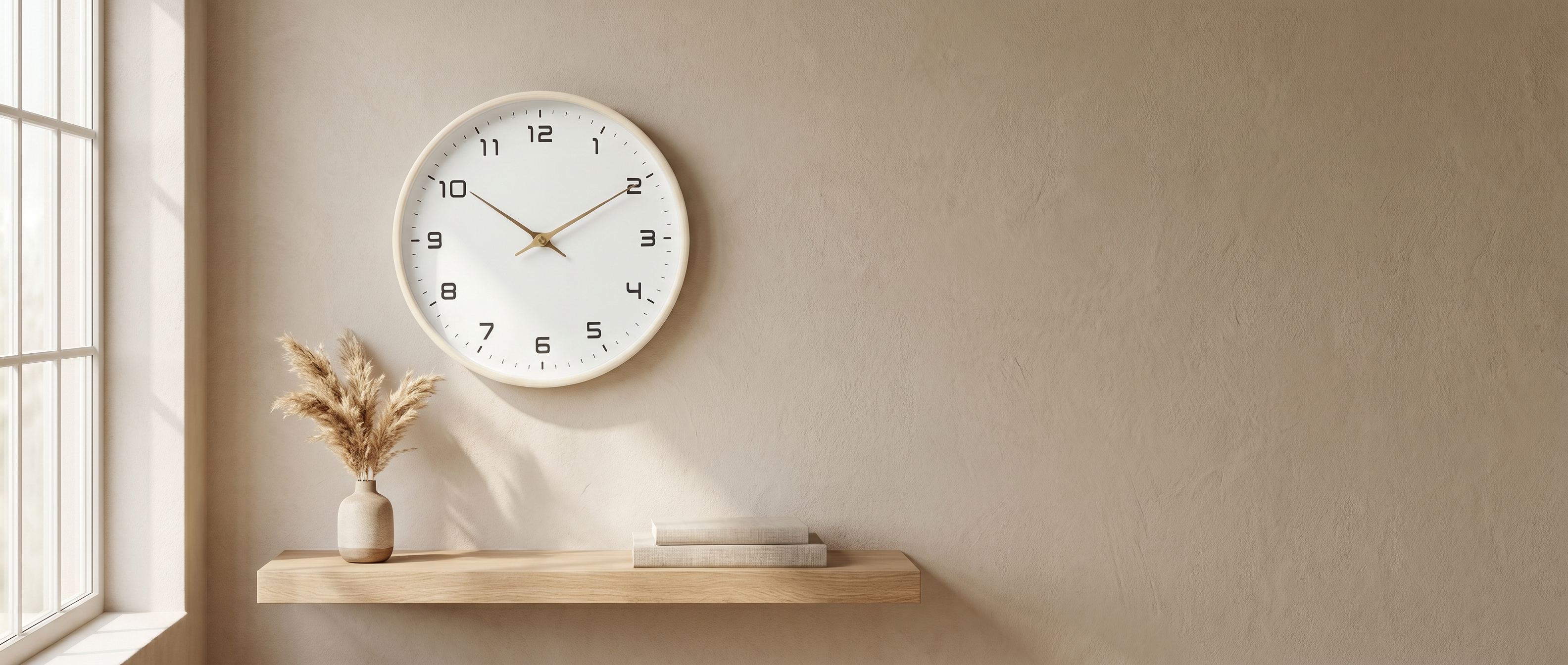 Ora Serena wooden wall clock lifestyle banner
