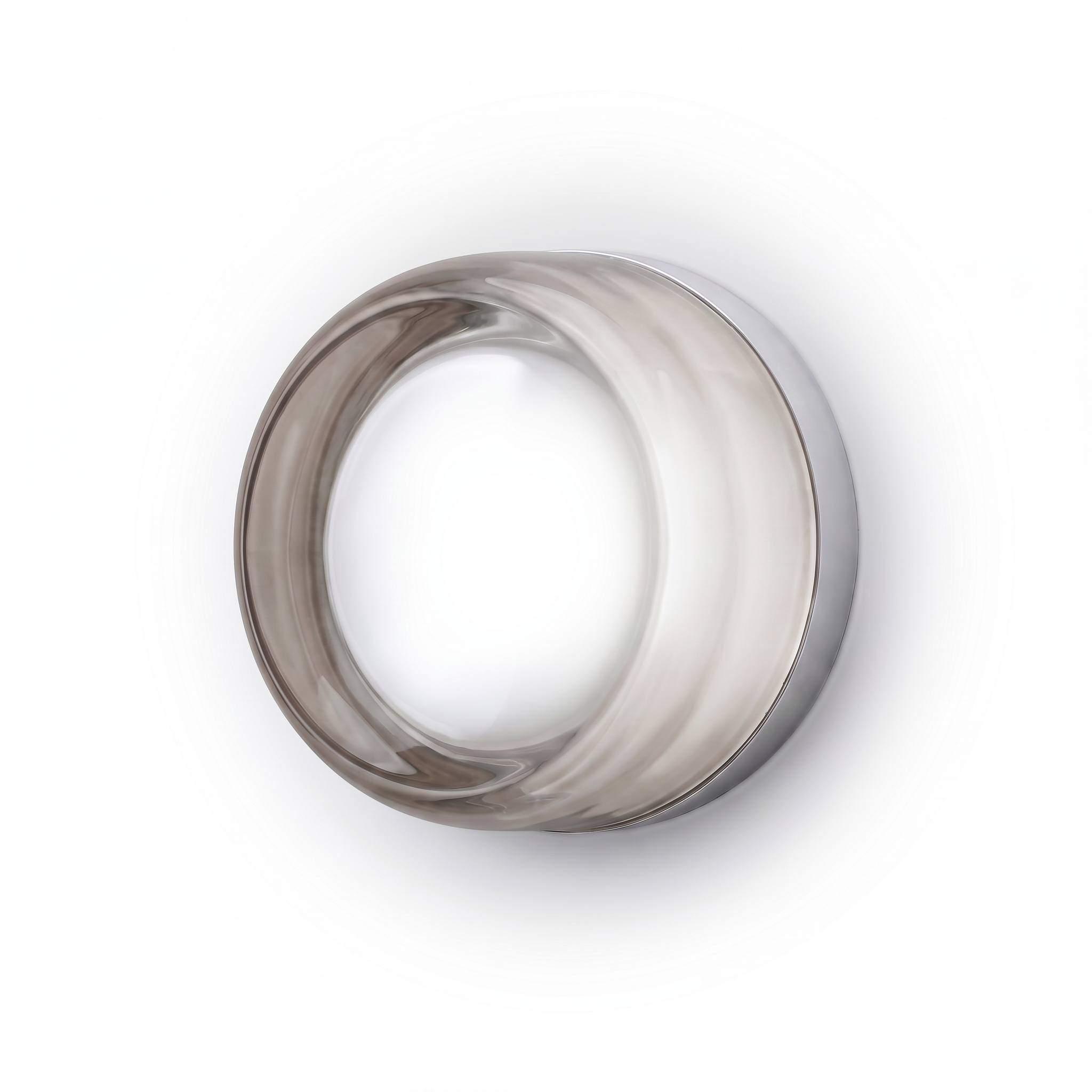 Luce Velata Frosted Glass Wall Sconce in Grey with cool light