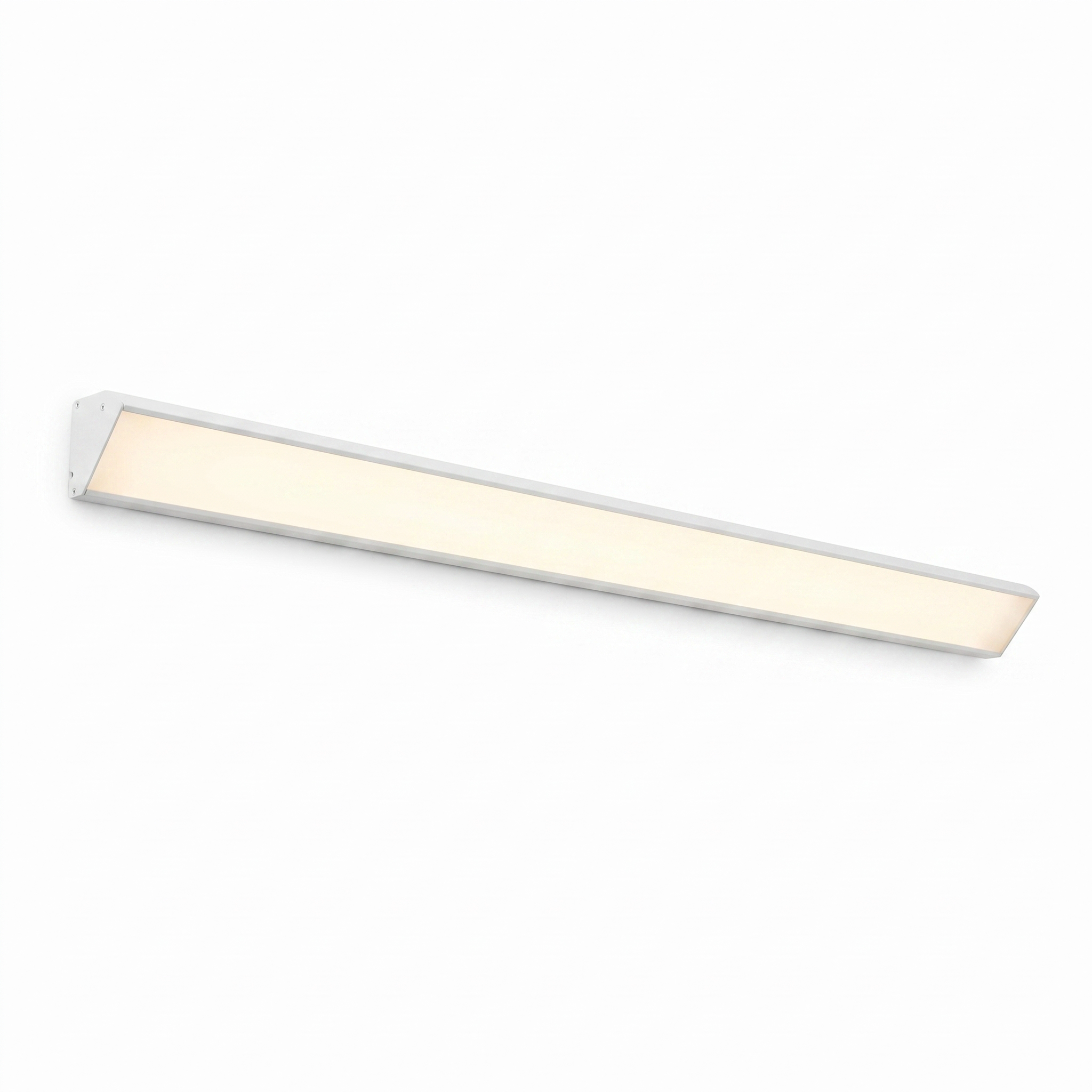 Sentinella Outdoor LED Wall Light in matte white, studio hero with warm LED glow