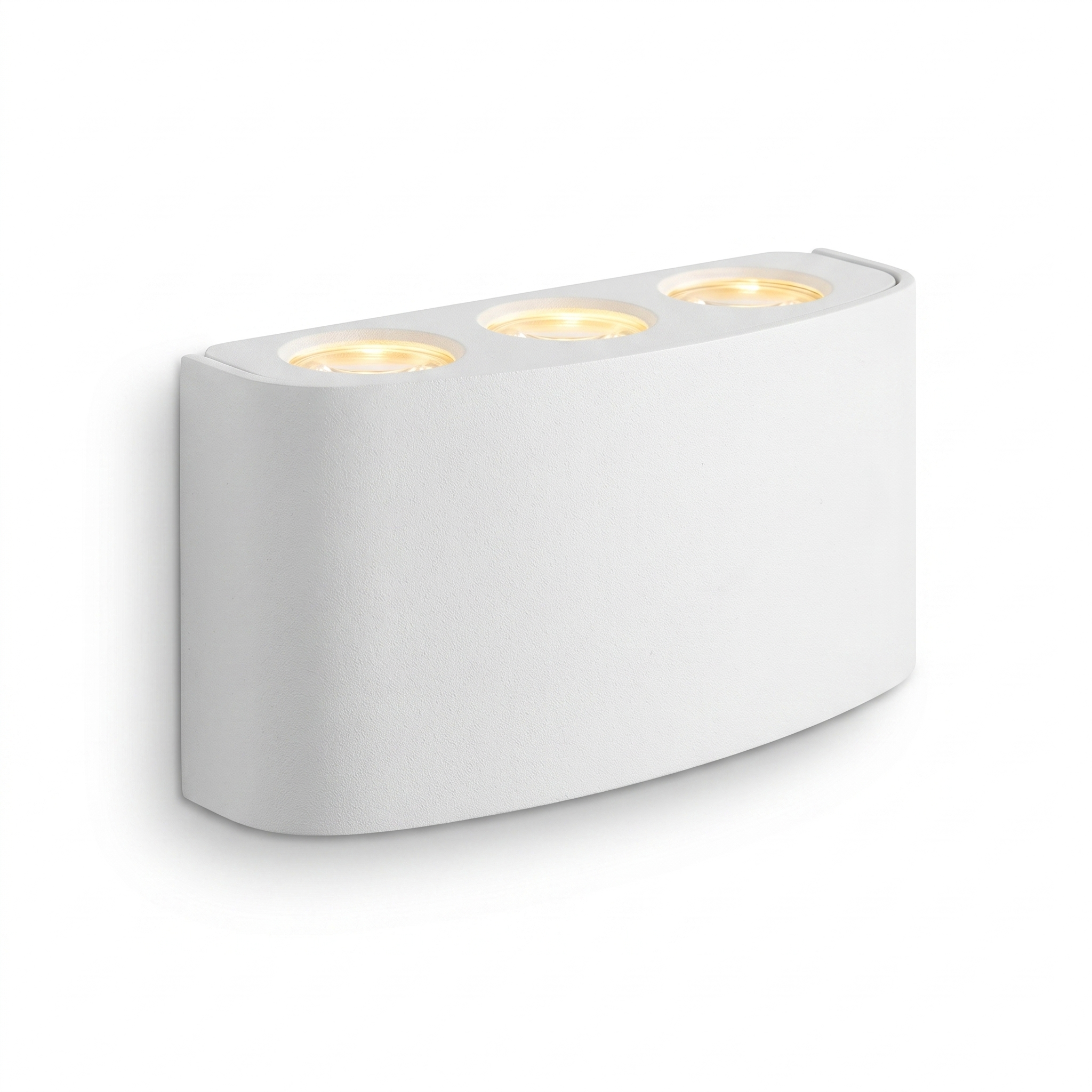 Aura Soffusa up-down LED wall light in white, studio hero