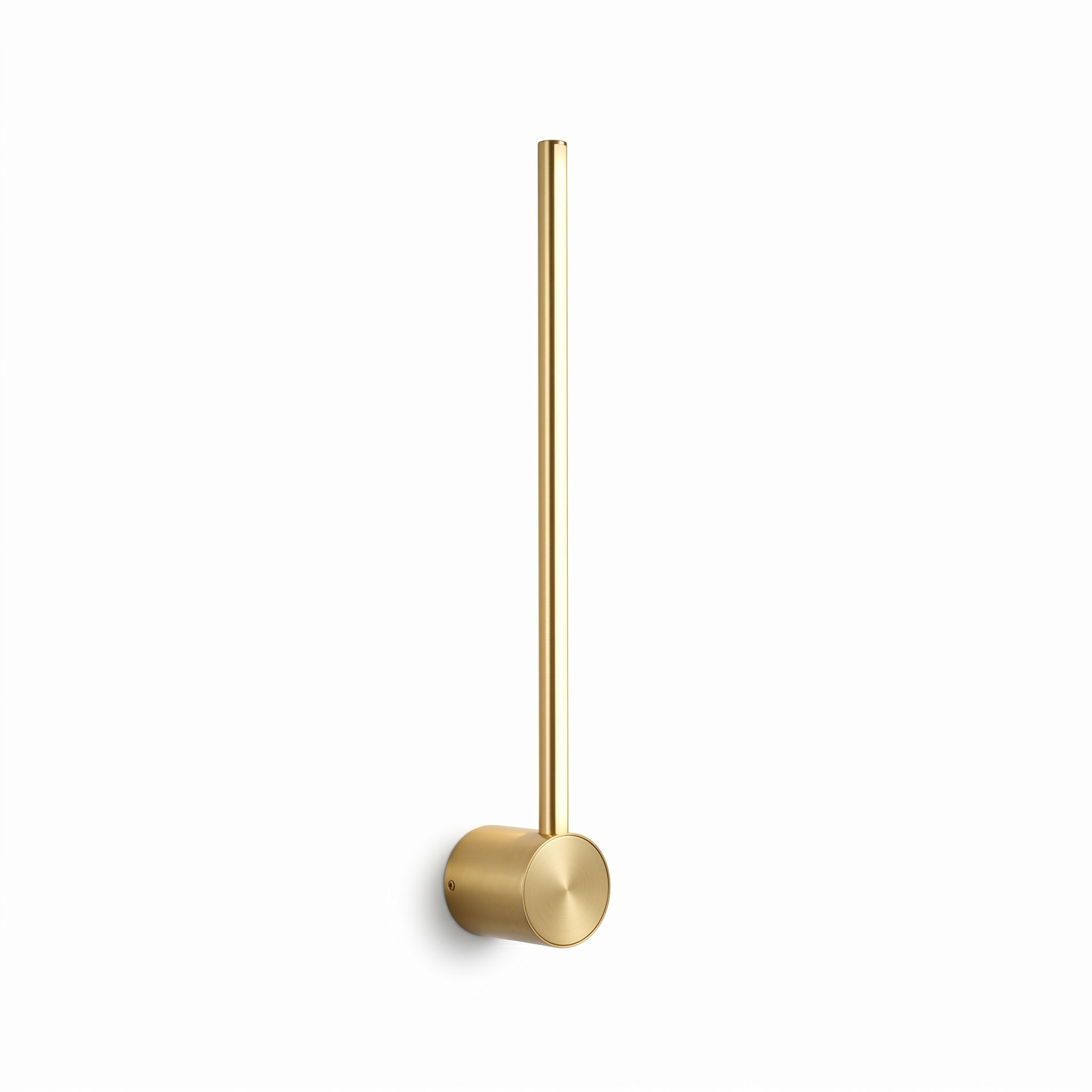 Filo di Luce linear LED wall sconce in golden brass, studio hero