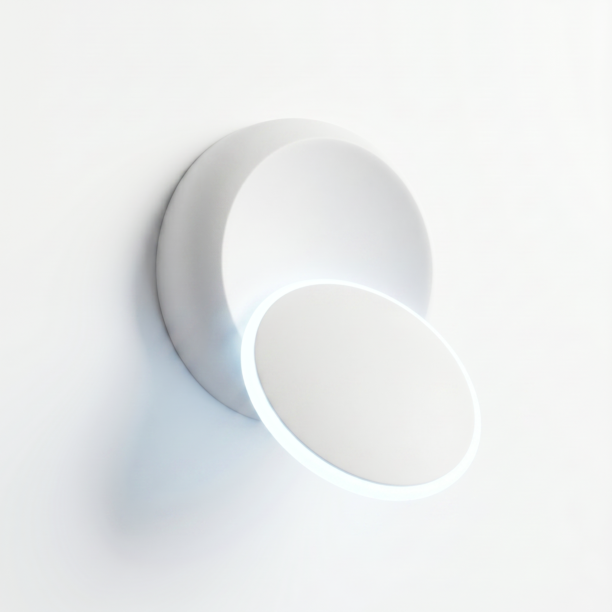 Luna Piena rotating wall sconce — White with cool white glow