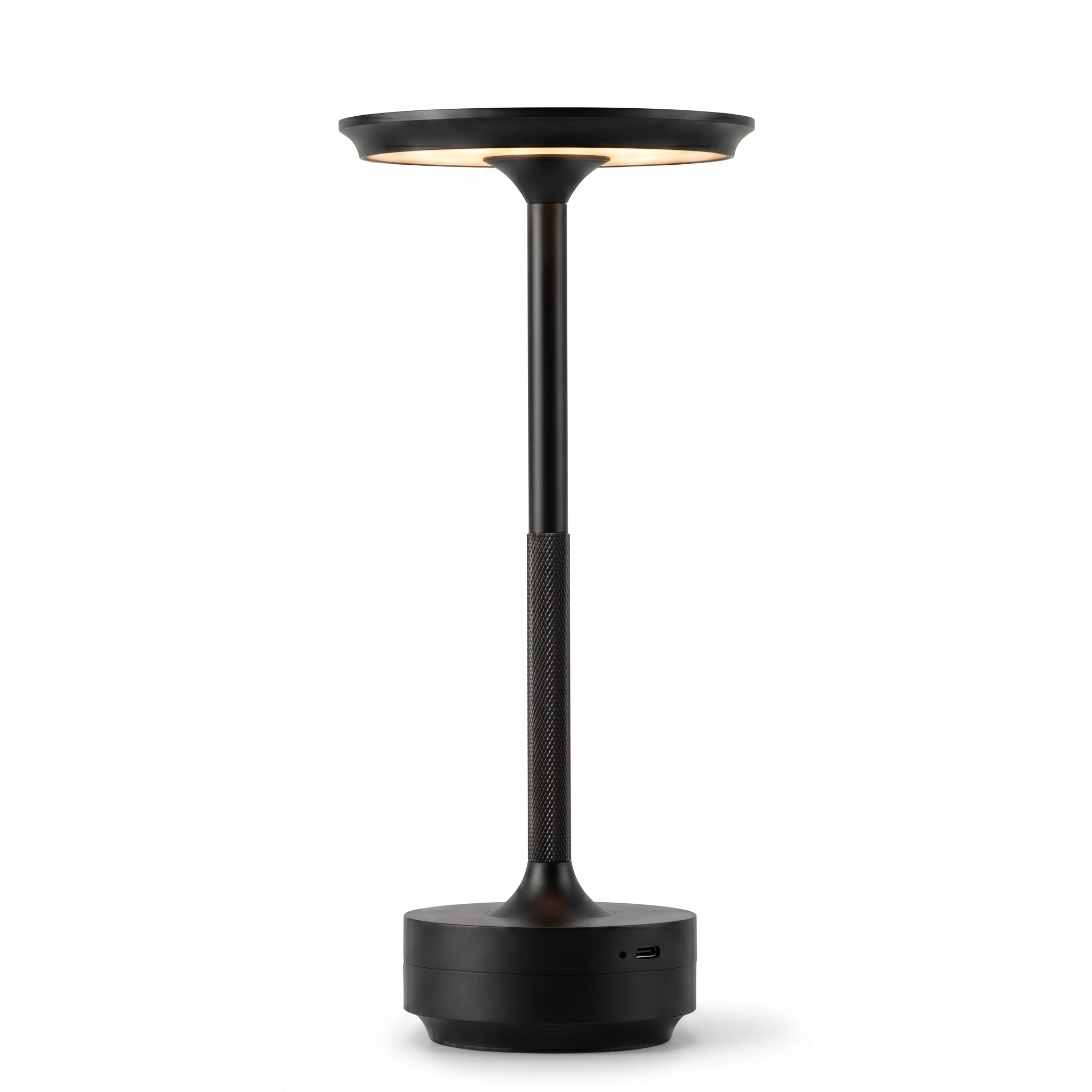Lucciola cordless touch table lamp in Black — studio hero