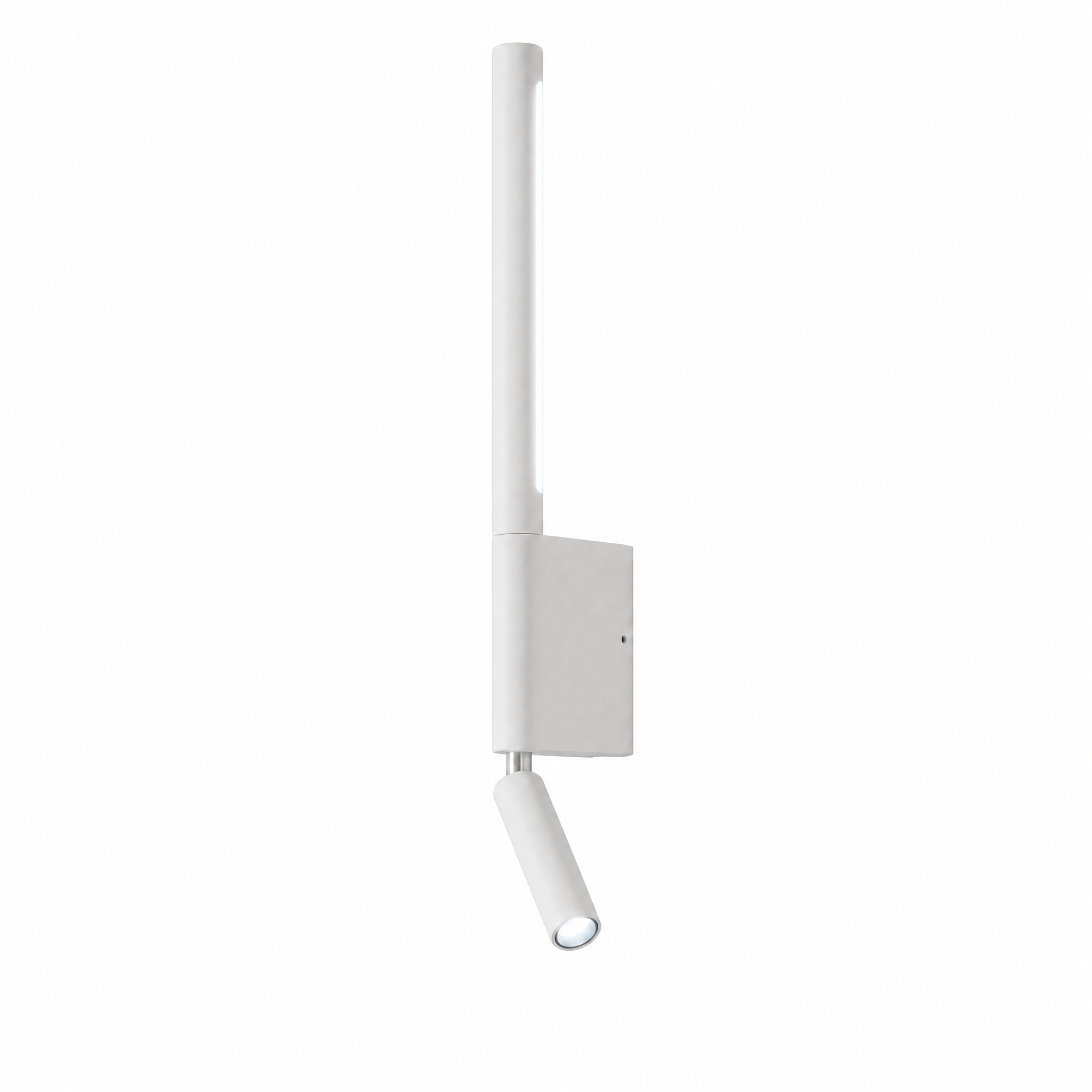 Carezza Notturna bedside reading wall light in matte white with cool white glow
