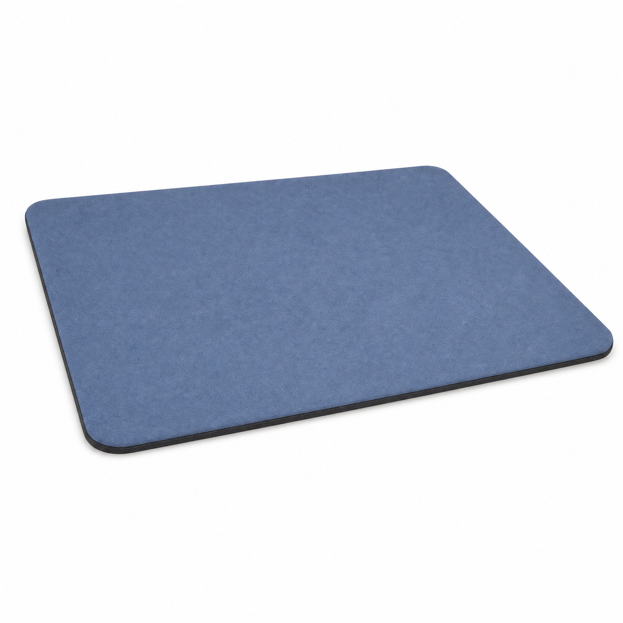 Periwinkle blue Velluto micro suede bath mat on white background