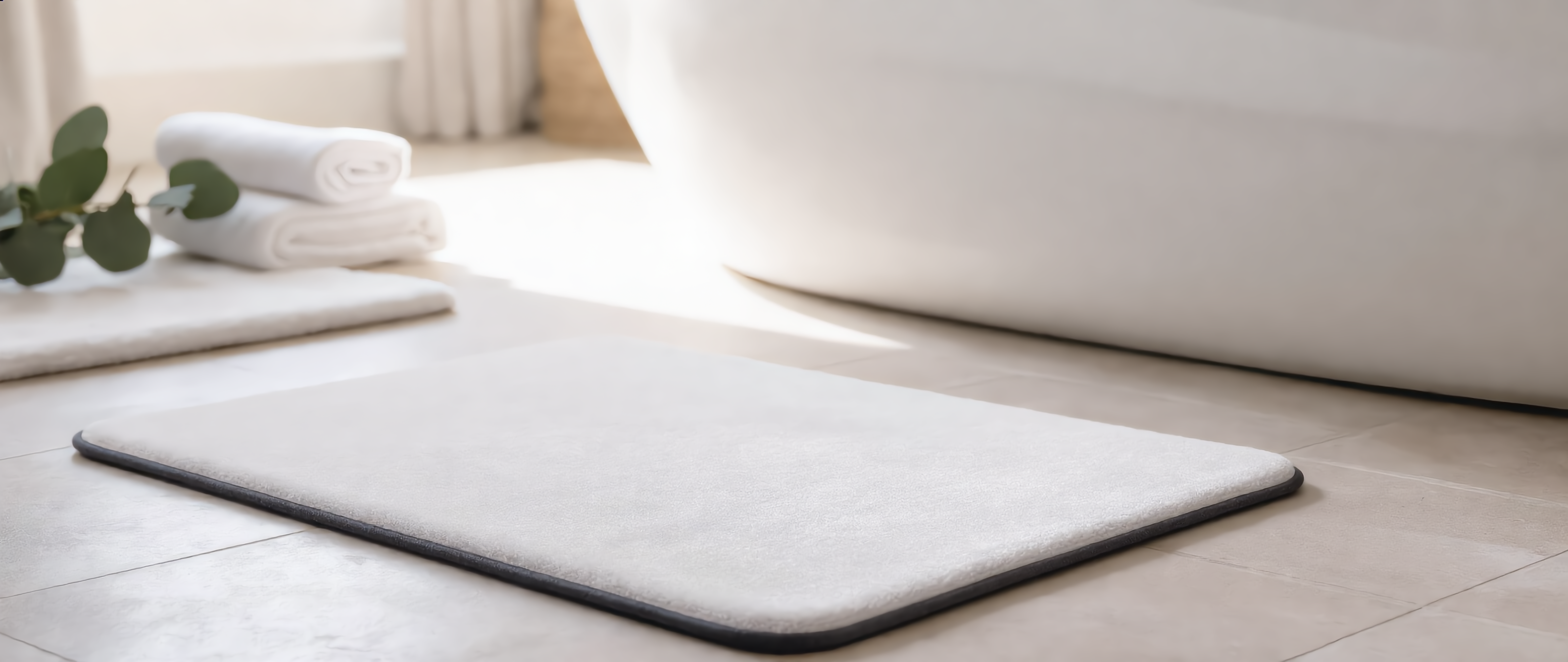 Velluto micro suede bath mat banner — Zanoro Casa