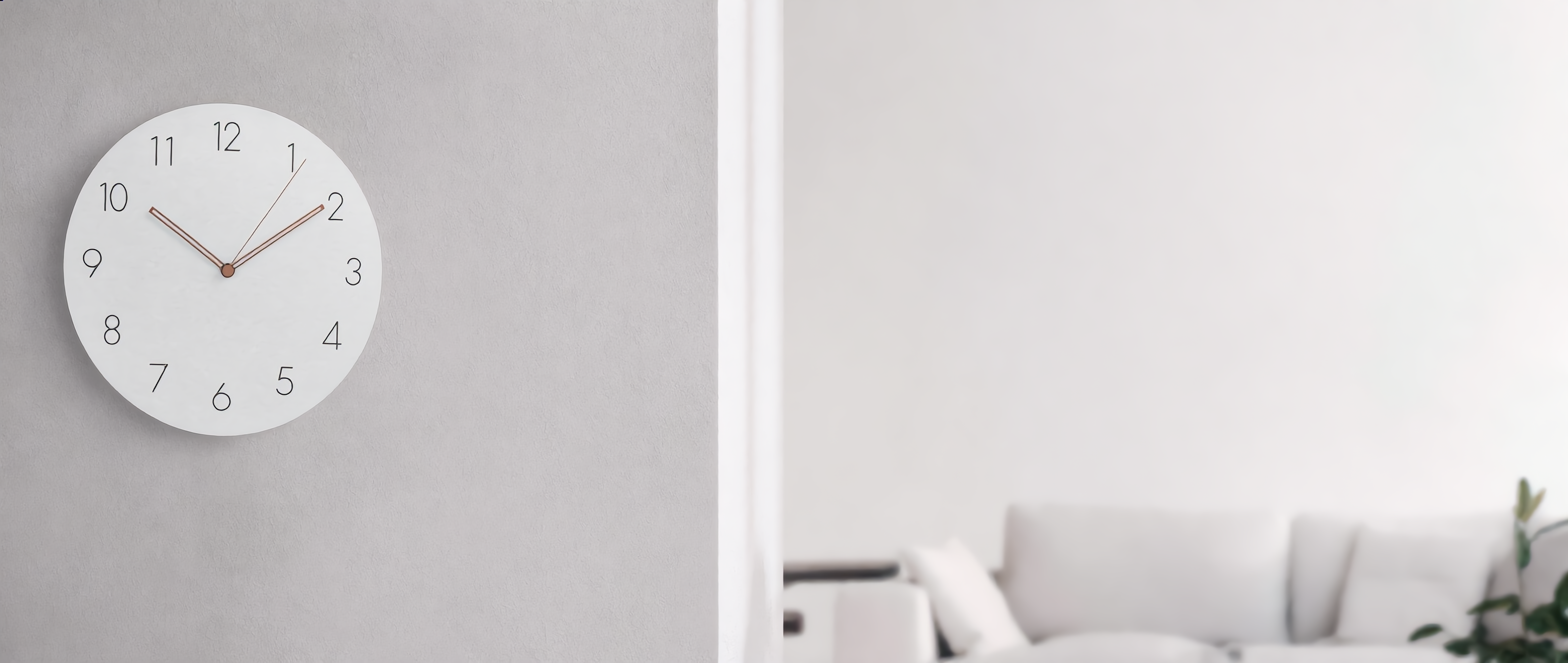 Silenzio Scandinavian wall clock banner — Zanoro Casa