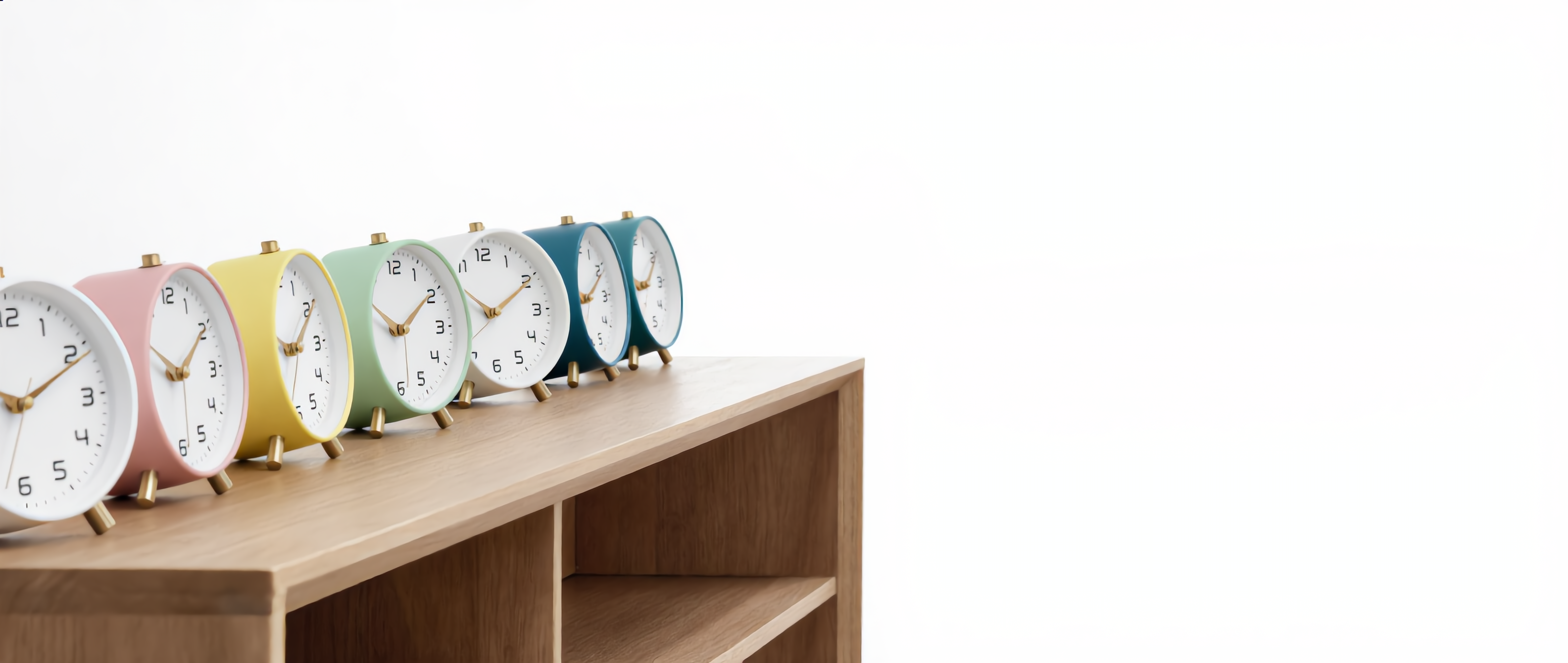 Serena Silent Table Clock collection banner